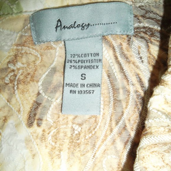 Analogy Floral Stretch Denim Paisley Textured  Jean Jacket - Picture 4 of 9